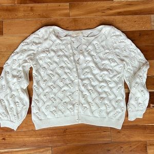 Sezane - sweet/chic White sweater cardigan